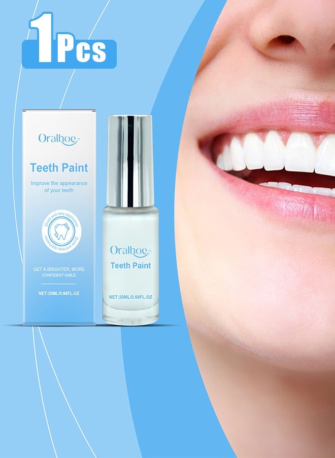 ORALHOE White Tooth Paint,Instant Teeth Whitening Paint,No Streak,Safe,Long Last Tooth Makeup - Image 1